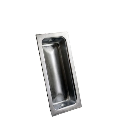 Ives Commercial Solid Brass Large Rectangular Flush Pull Satin Chrome Finish 227B26D